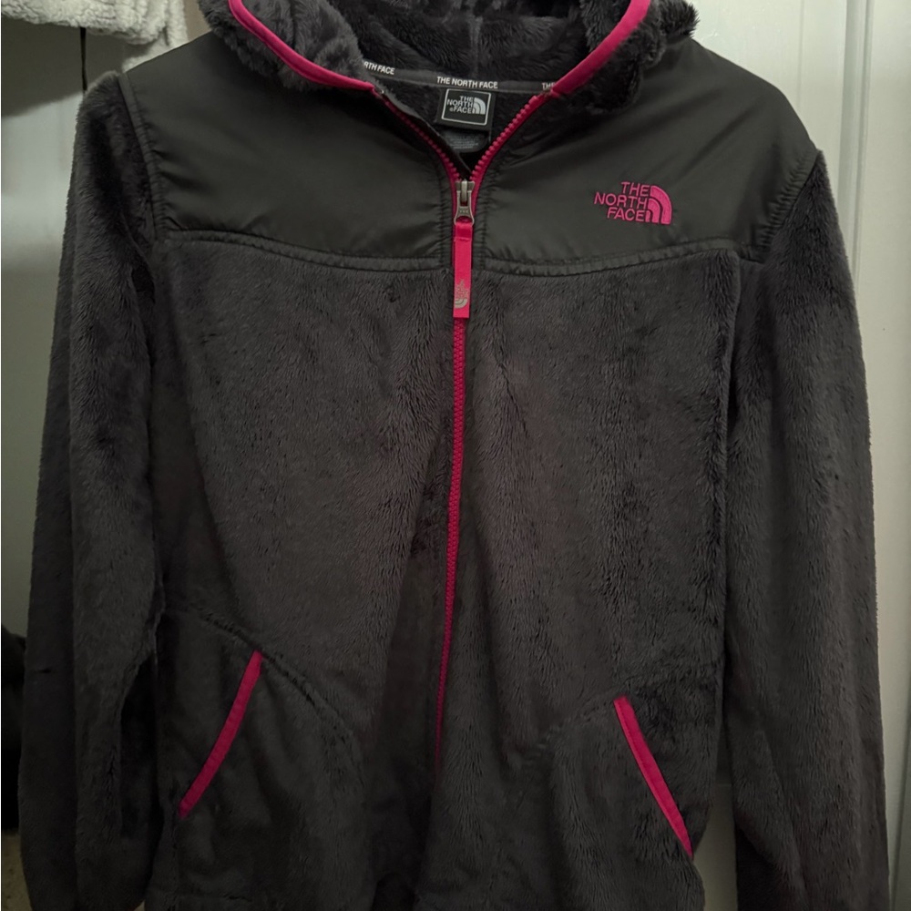 The North Face Black and Pink Fleece Jacket